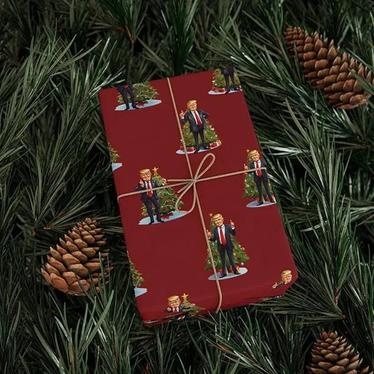Trump Christmas Gift Wrapping Paper 3 Sizes Holiday Gifts Wrapping Paper Christmas Gift