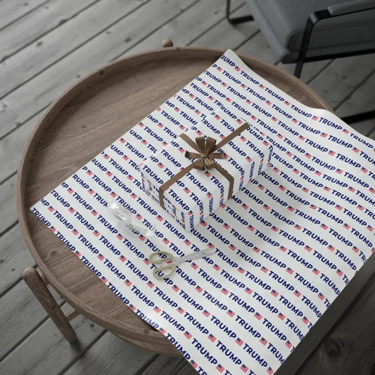 Trump Christmas Wrapping Paper - USA Trump Holiday Gift Wrap
