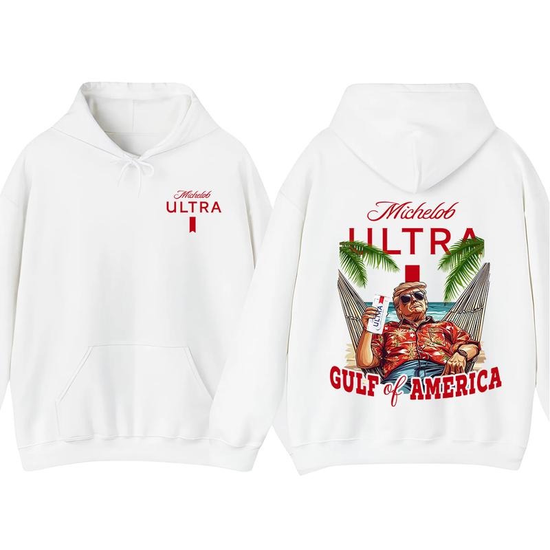 Trump Gulf Of America Michelob Ultra 2 Sided T-Shirt Sweatshirt Hoodie, Unisex Shirt For Men And Women, Casual Cotton Top