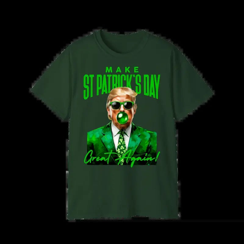 Trump Irish President Celebrate St Patrick Day 2025 Gift T-Shirt, Trump Patrick Retro T-shirt, Funny Patrick Tee For Women, For Men