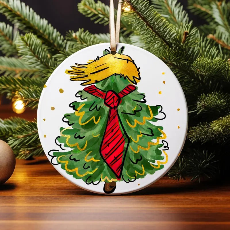 Trump Ornament 2024, Donald Trump Christmas Tree 2024 Ornament, Funny 47th President Gifts, Trump Vance Ornament, Make Christmas Great Again