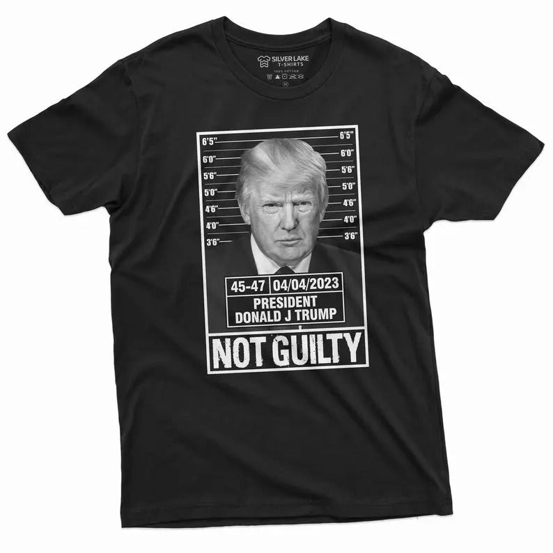 Trump Police Mugshot Photo T-shirt Not Guilty 45-47 President Tee shirt  sweater and hoodie Sweatshirt | WearSparks.com
