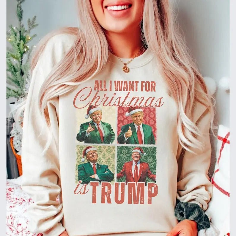 Trump President Elect SweatshirtTrump 47 Christmas Sweatshirt,Trump 2024 Sweatshirt,Republican Shirt Gift,Voting TShirt, Holiday Donald Trump Shirt,