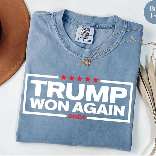 Trump Sweatshirt, Unisex Loose Fit 2024 Shirt, USA Election Shirt, American Flag Shirt - Fabric, Pullover