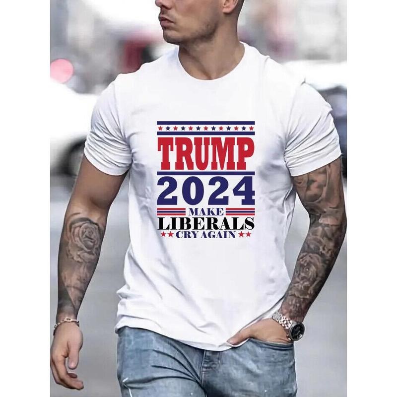 Trump T-shirt Slogan Printed Shirt 2024 Shot Never Surrender Donald Trump Tee's Made in USA