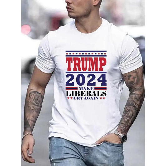 Trump T-shirt Slogan Printed Shirt 2024 Shot Never Surrender Donald Trump Tee's Made in USA