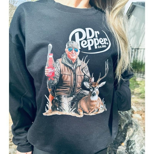 Trump with a Buck Sweatshirt| Black Sweatshirt| Trump Sweatshirt