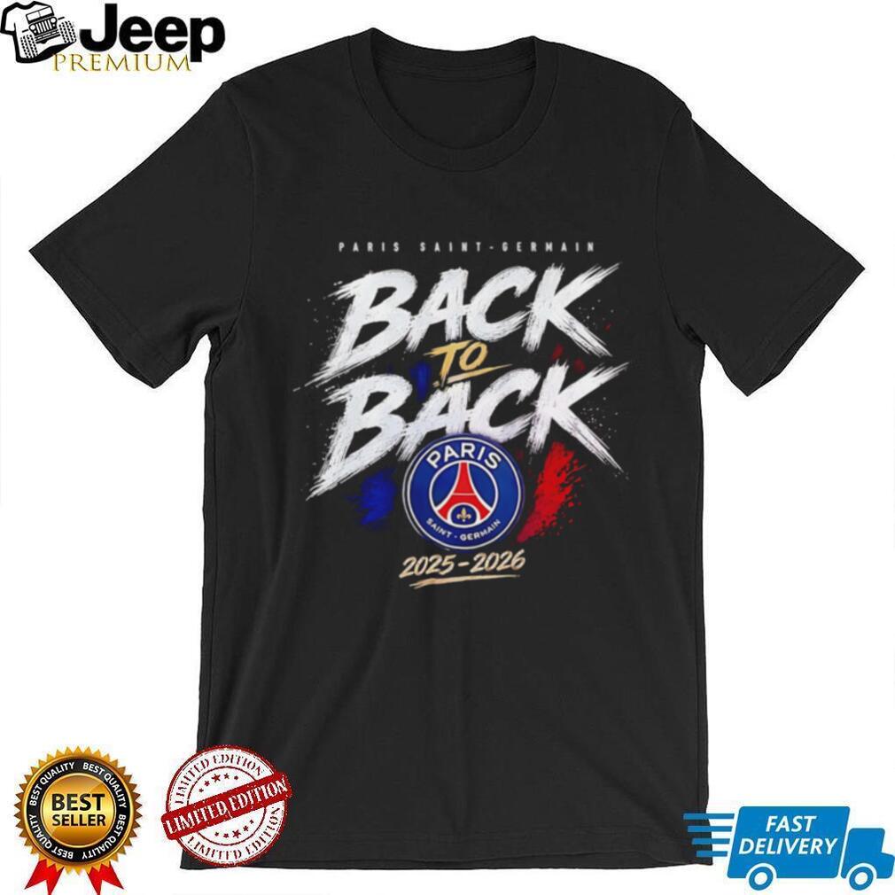 Paris Saint Germain back to back 2025 2026 logo shirt