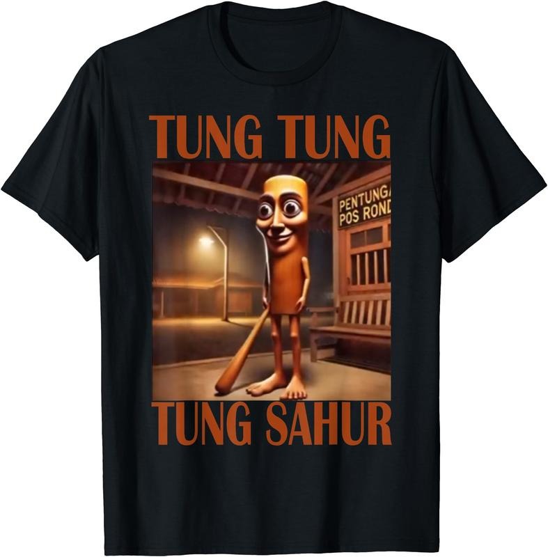 Tung Tung Tung Sahur T-Shirt | Unisex Cotton Tee Gift, Crewneck, Short Sleeve