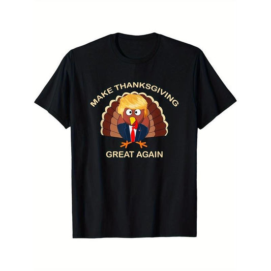 Turkey Trump Make Thanksgiving Great Again T-shirt T-Shirt Comfortable, Printed, Stylish 220g made in usa