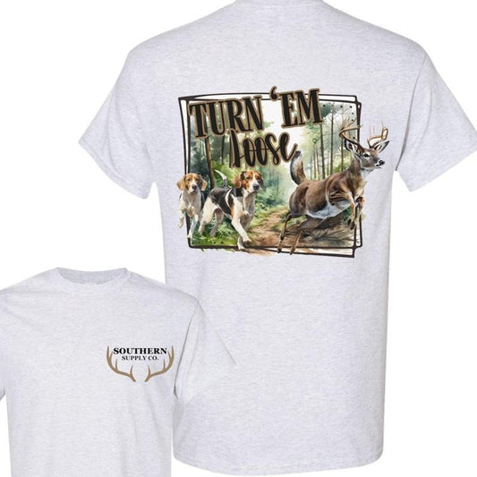 Turn em Dog Deer Hunting 2 Sided Tshirt Unisex