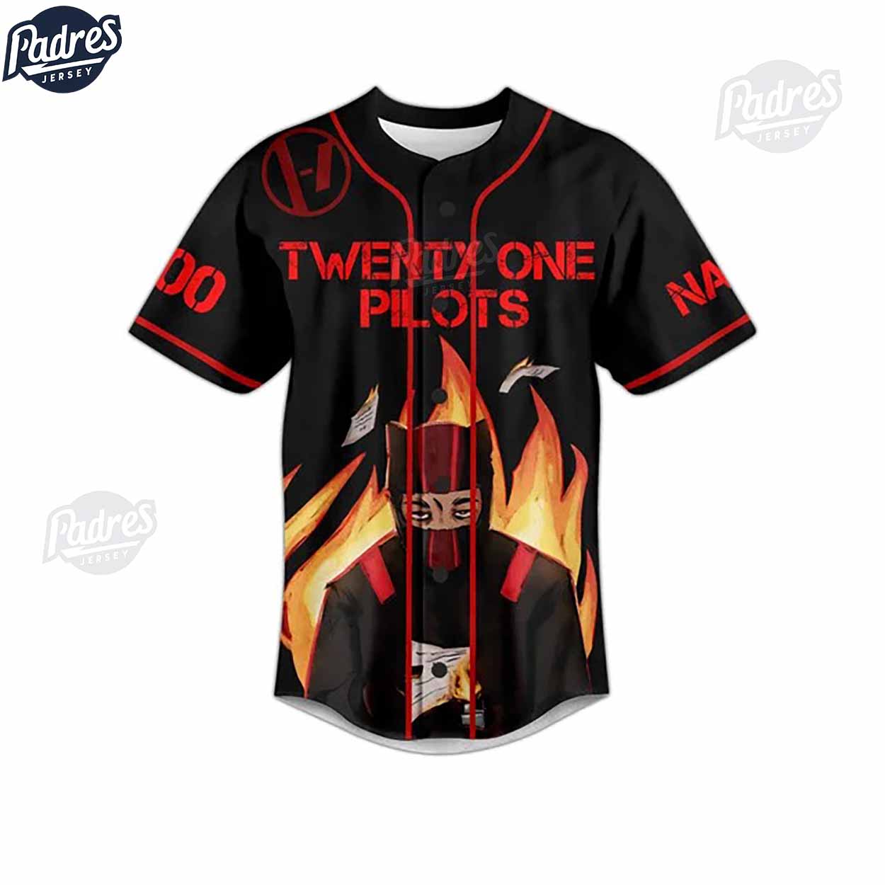 Twenty One Pilots Overcompensate Custom Baseball Jersey - Padres Jersey Oasis: Elevate Your Baseball Style Game... (Image 2)