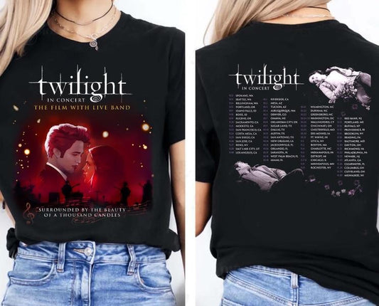 Twilight Tour 2025 Shirt, Twilight in Concert T-shirt, Gift For Book Lover Twilight Saga Comic Retro, Vampires Wolves Romance shirtstyle{n002}2