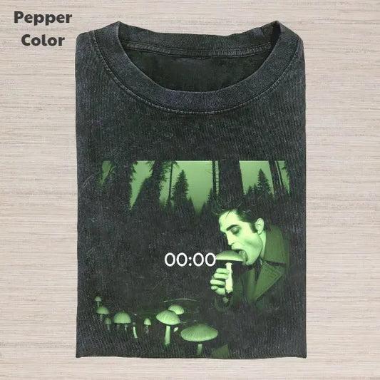 Twilight Vintage Graphic Tee, Edward Cullen Eat Mushrooms T-Shirt, Movies Tee, Unisex Meme Cringe Funny Dumb Shirt, Gift For Men Women, Menswear Womenswear Streetwear Cotton Comfort