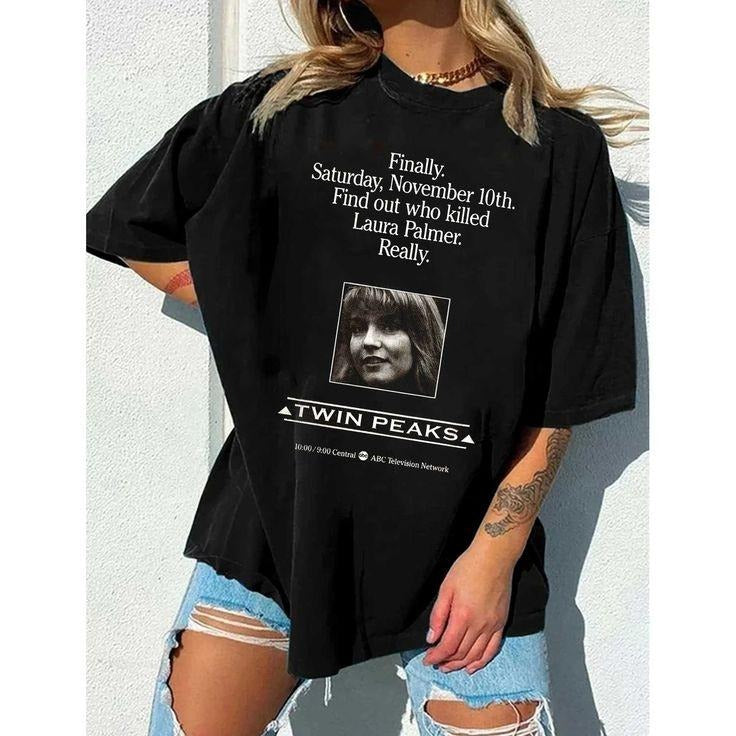 Twin Peaks Vintage Shirt, Laura Palmer Shirt, TV Show Shirt for Fan, Christmas Gift Idea Shirt