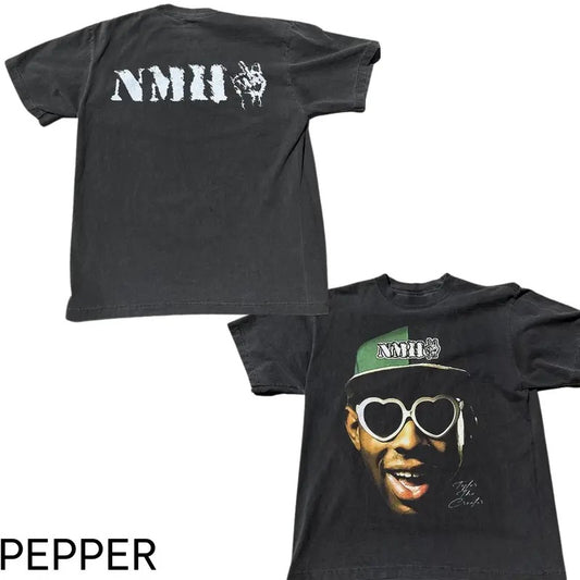 Tyler Print Short Sleeve T-Shirt, Tyler the creator printed t-shirt, Cotton Casual Crew Neck Black Menswear Tshirt Crewneck, T-Shirt For Unisex , Gift For Men Top Underwear