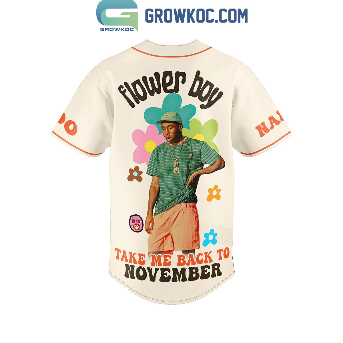 Tyler The Creator Flower Boy Take Me Back To November Personalized Baseball Jersey