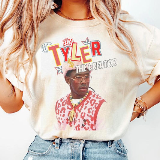 Tyler The Creator T Shirt, Rapper Fan Gift Vintage Unisex Shirt, Hip Hop 90s Graphic Shirt, Gift For Fans, Igor Album, Golf Le Fleur Shirt, Unisex T-Shirt, Gifts For Fans, Short Sleeve Tee Shirt