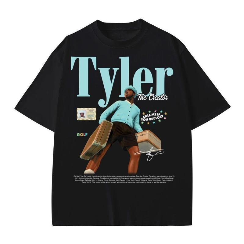Tyler the Creator T-shirt, Vintage 90s style top clothing, Unisex graphic Streetwear shirts