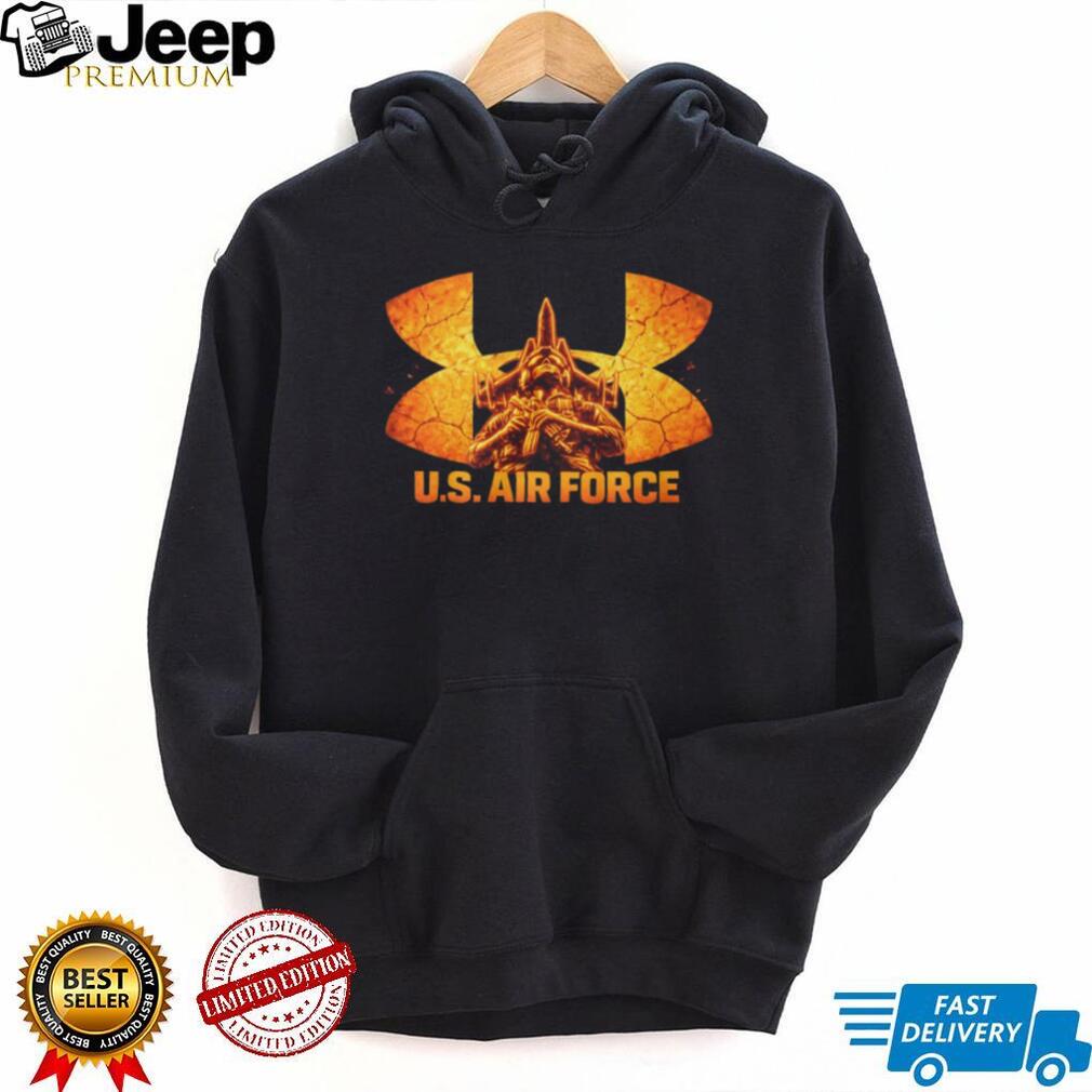U.S. Air Force Fighter Pilot Fire Logo Graphic T Shirt