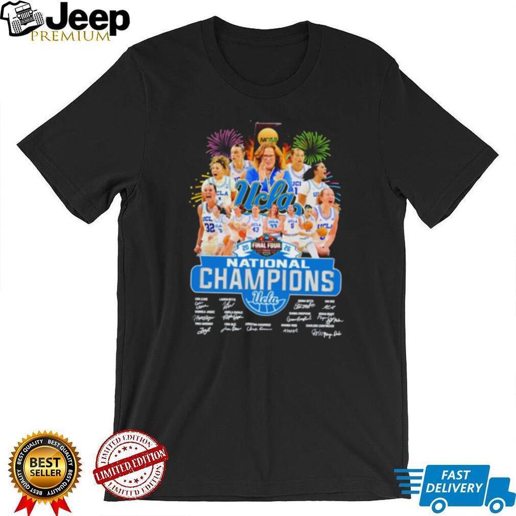 UCLA Bruins 2026 Final Four National Champions Graphic Roster T Shirt