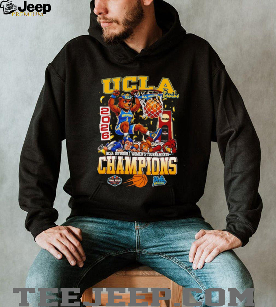 UCLA Bruins 2026 NCAA Women’s Tournament Champions Mascot Dunk Design T Shirt