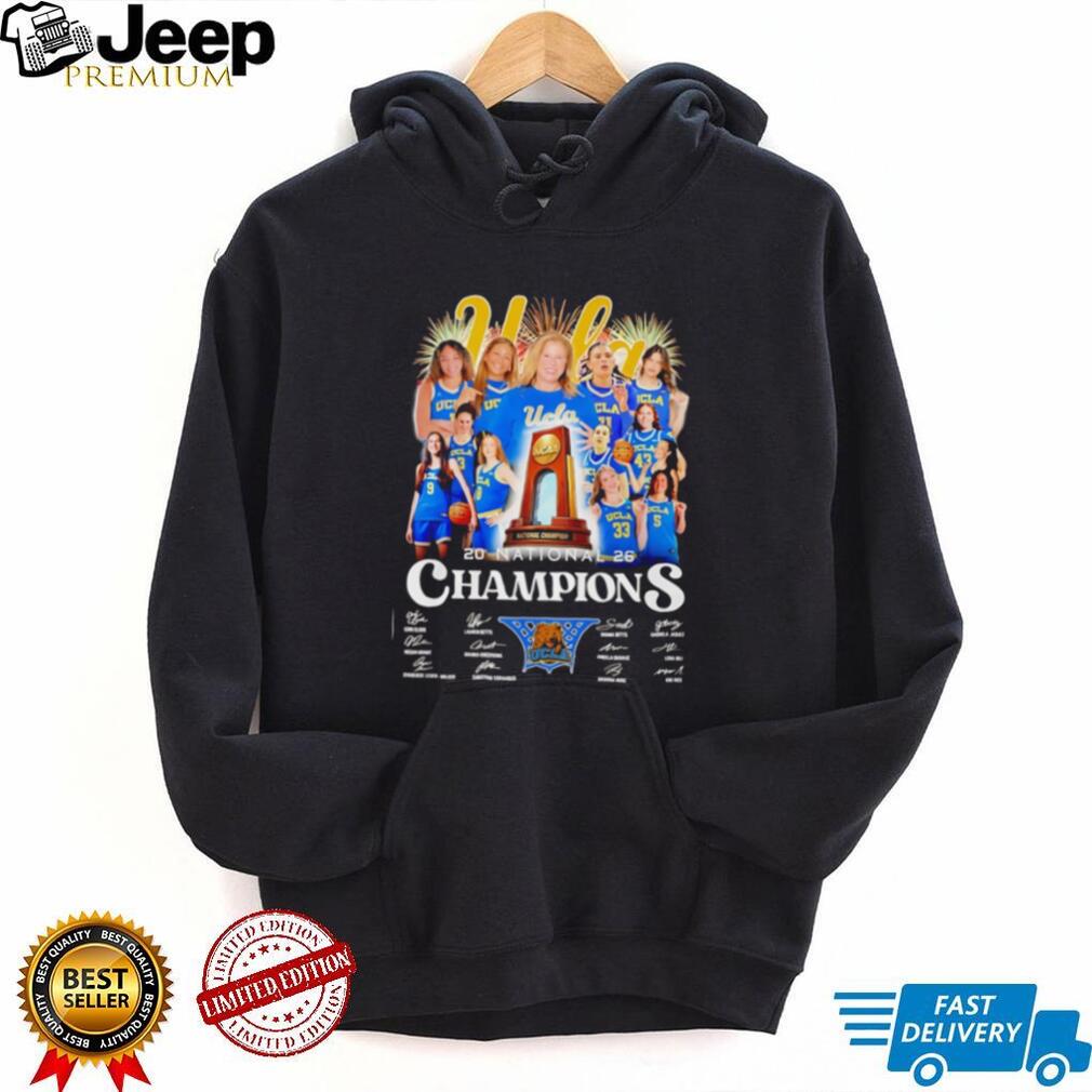UCLA Bruins 2026 National Champions Celebration Team & Coach signatures T Shirt
