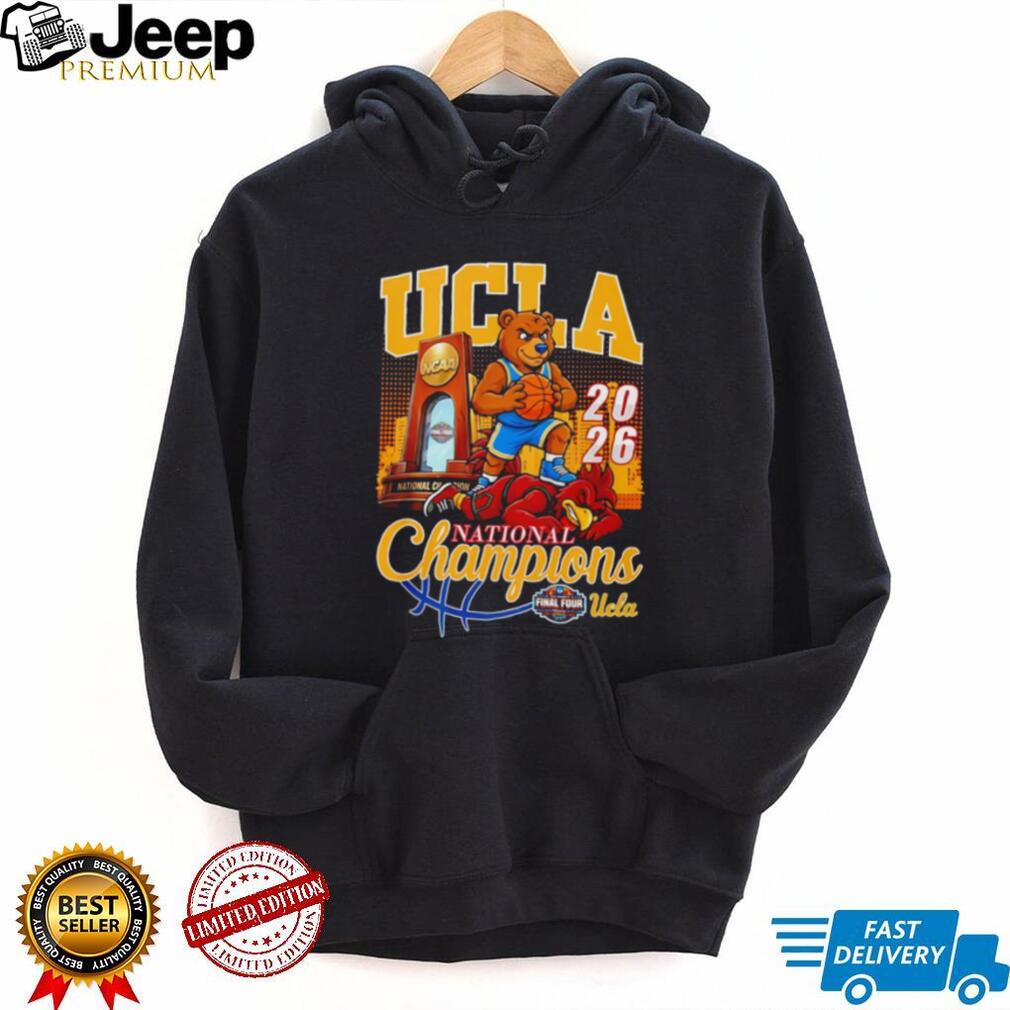 UCLA Bruins 2026 National Champions Mascot Trophy Phoenix Skyline T Shirt