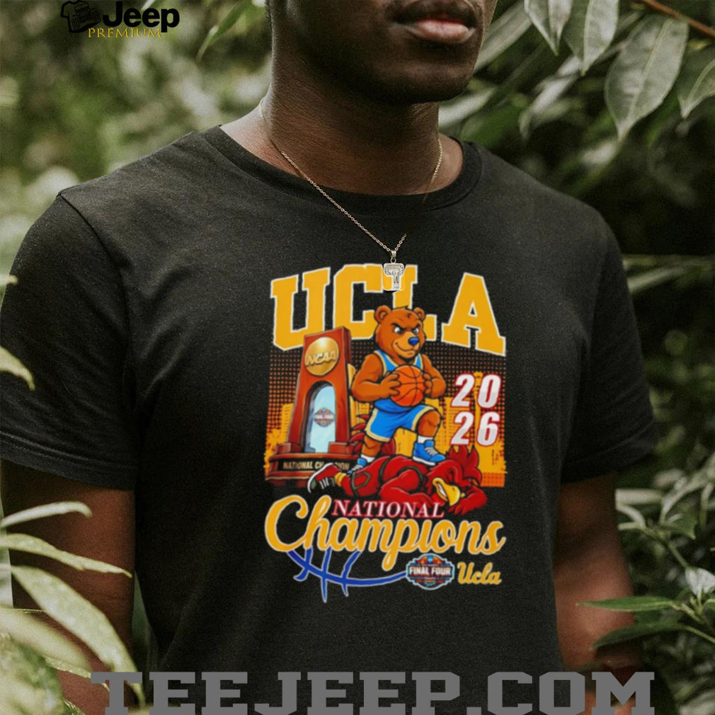 UCLA Bruins 2026 National Champions Mascot Trophy Phoenix Skyline T Shirt