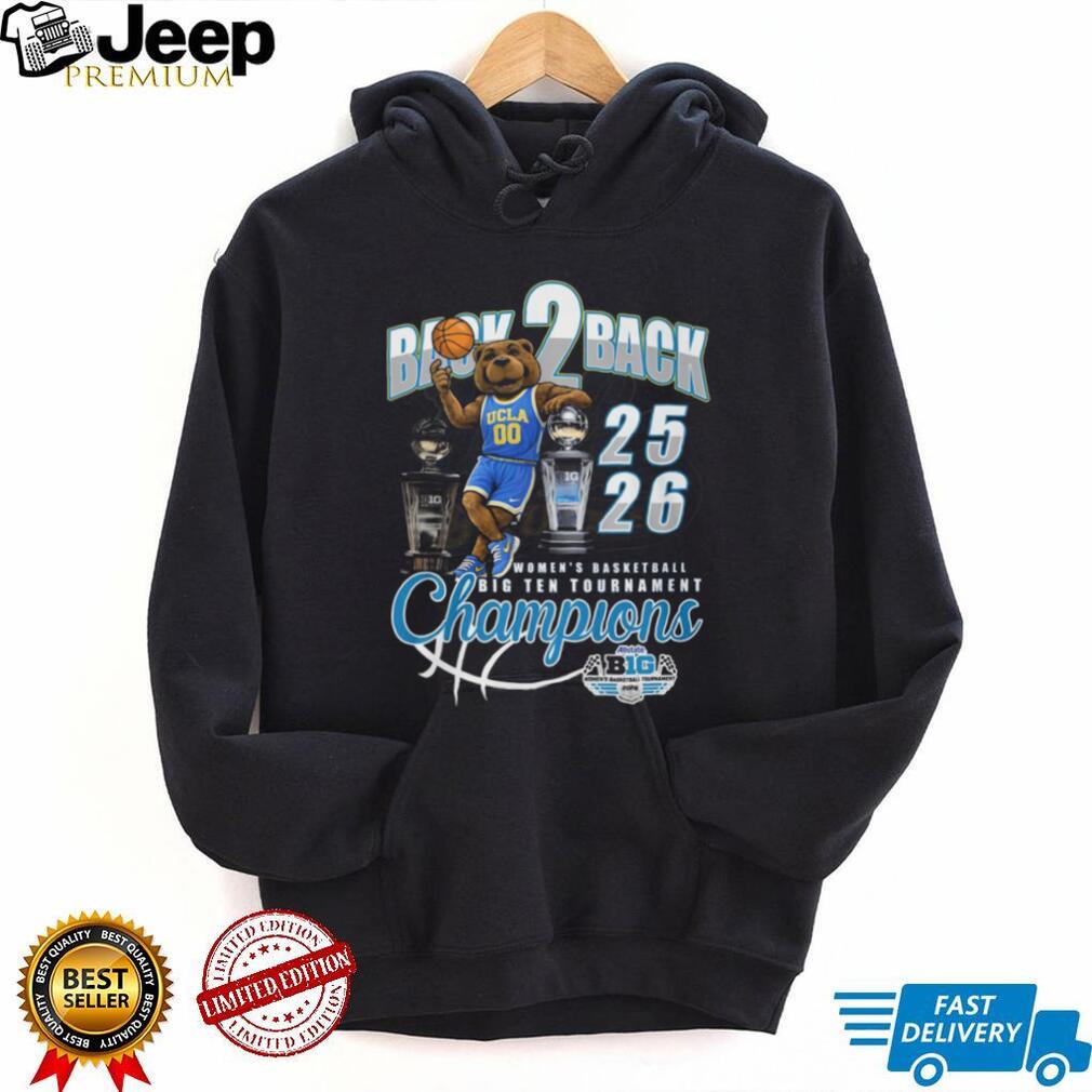 UCLA Bruins Women’s Basketball Back to Back Big Ten Champions 2025 2026 T Shirt
