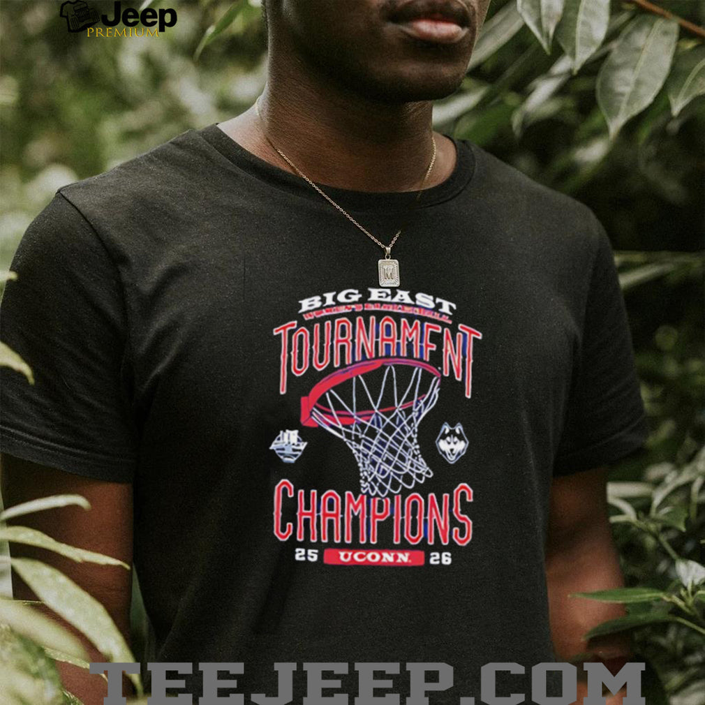 UConn Huskies 2025 26 Big East Women’s Basketball Tournament Champions T Shirt