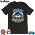 UConn Huskies 2026 National Champions Gold Ribbon Mascot Black T Shirt