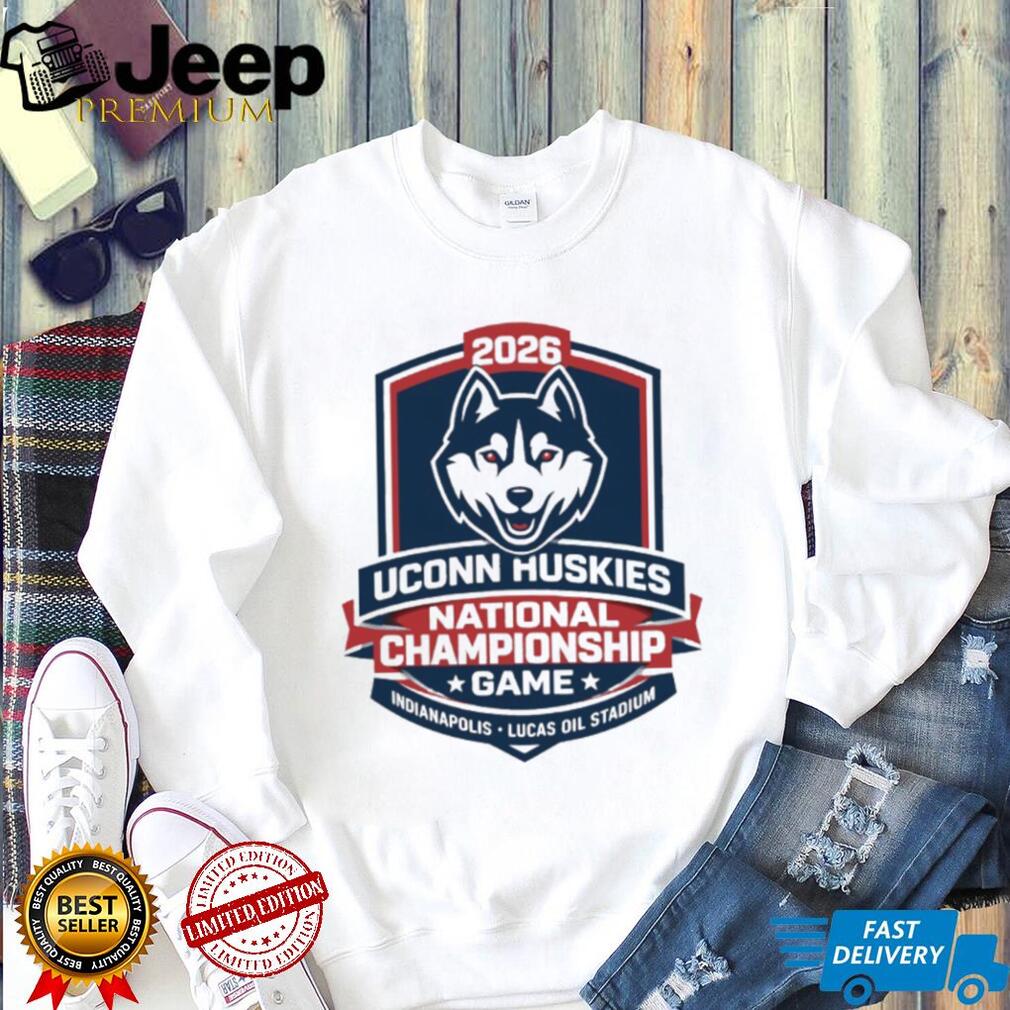 UConn Huskies 2026 National Championship Game Shield White T Shirt