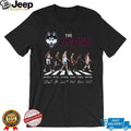 UConn Huskies Abbey Road Basketball Team Signatures Black T Shirt