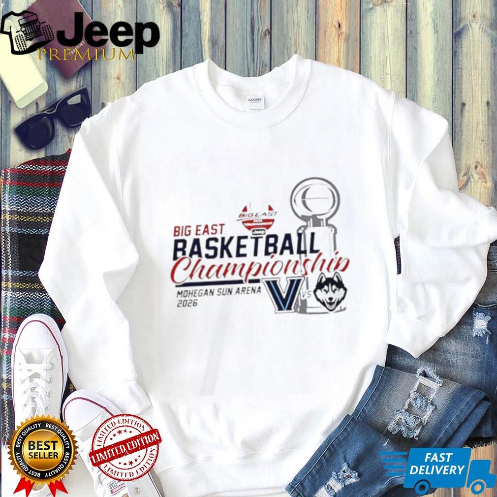 UConn vs Villanova Big East Basketball Championship 2026 Mohegan Sun T Shirt