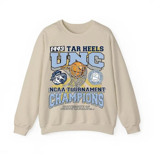 UNC Men Shirt 1993 TAR Heels UNC Champions Sweatshirt, College Football Sweatshirt, South Shirt Football Game, Sport Shirt, Unisex Retro Tee for Men, for Women Menswear Sweaters
