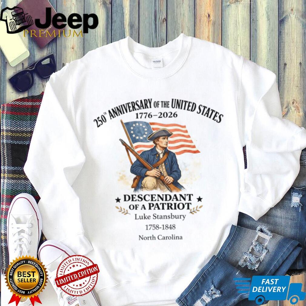 US 250th Anniversary 1776 2026 Patriot Descendant Custom T Shirt