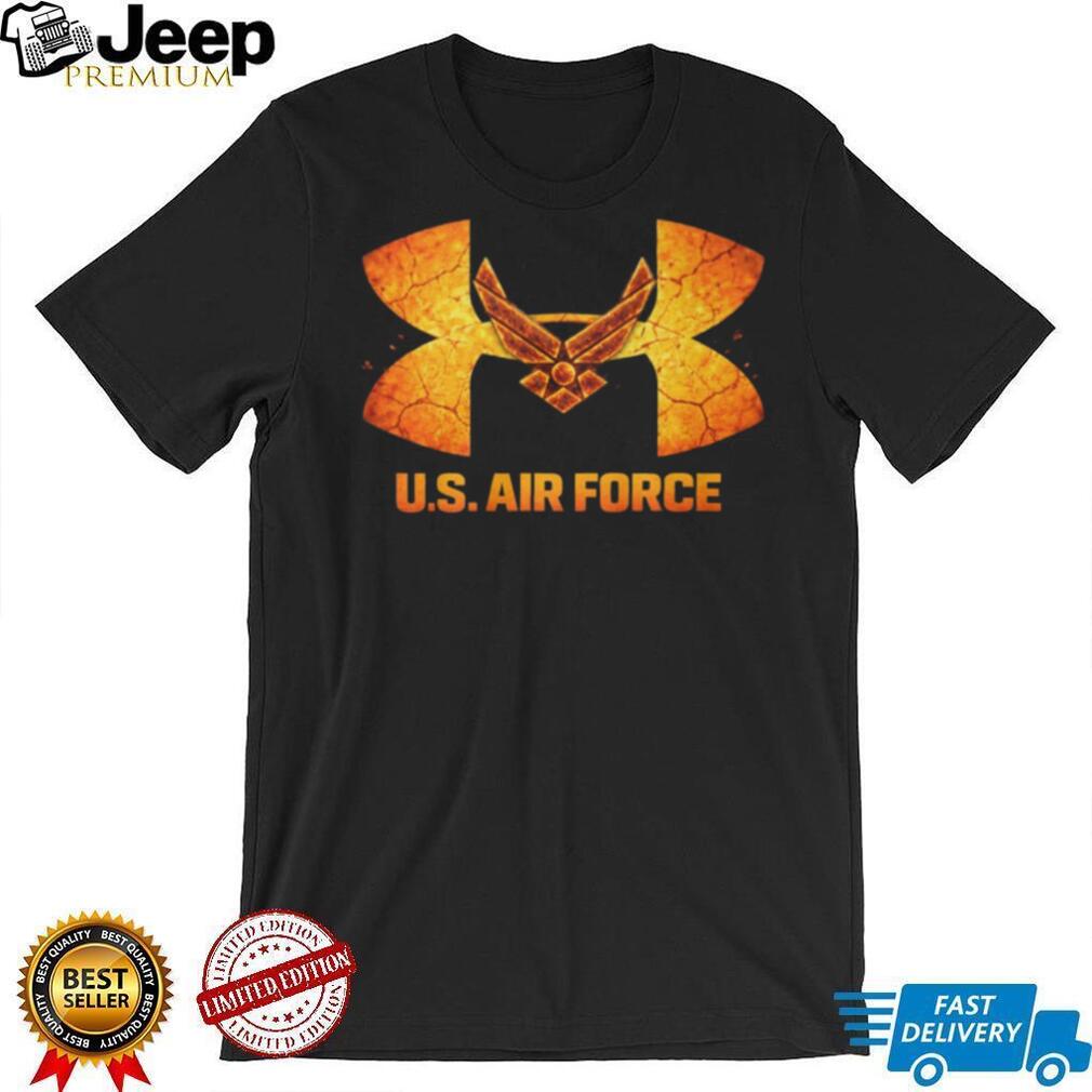 US Air Force Logo Mashup Lava Texture Military T Shirt