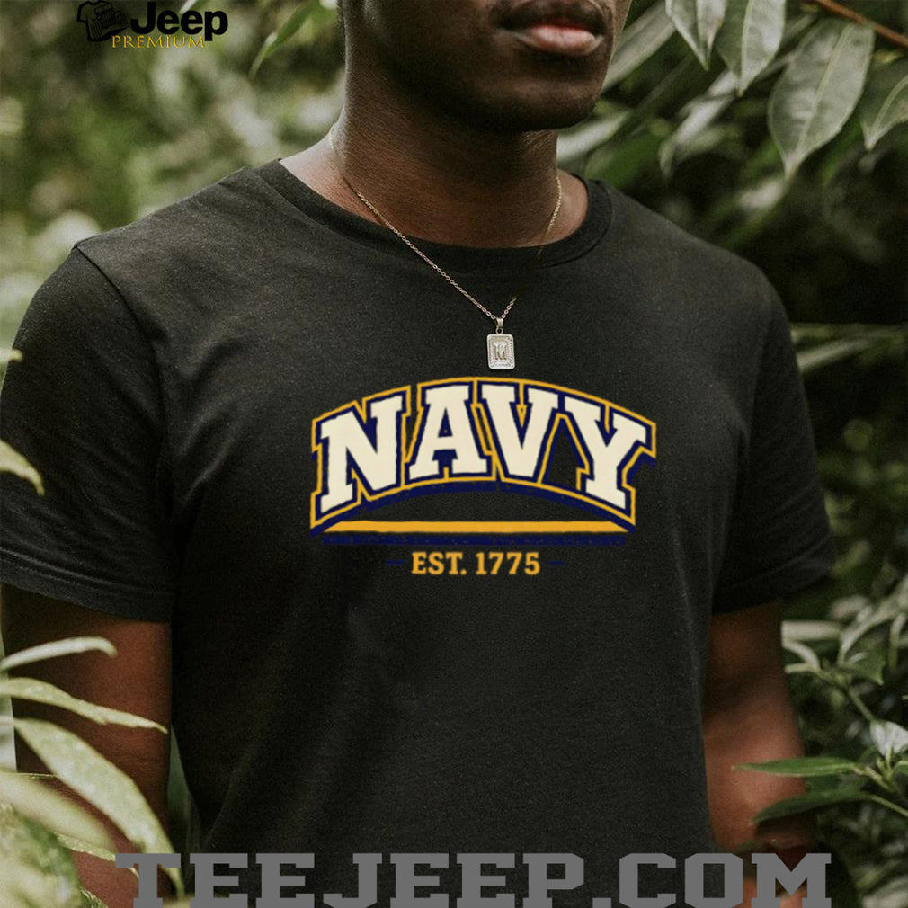 US Navy Established 1775 Vintage Varsity Style Military T Shirt