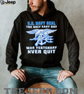 US Navy SEAL The Only Easy Day Was Yesterday Trident T Shirt