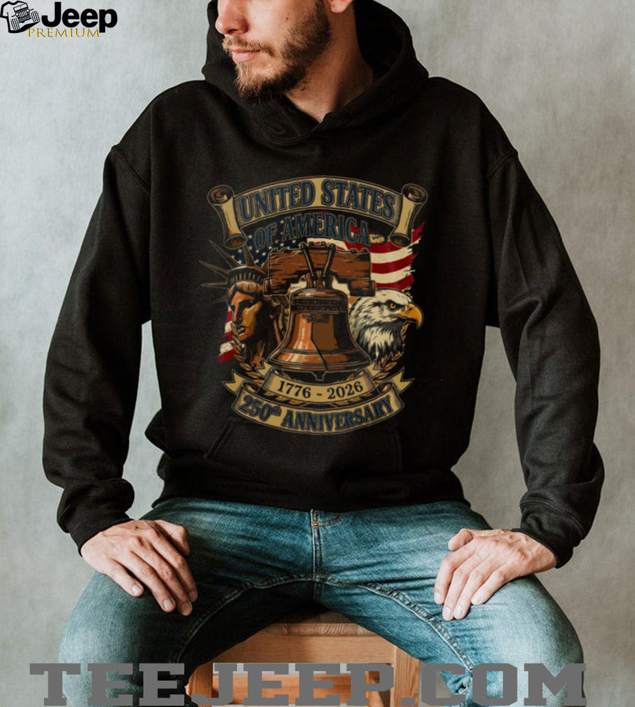 USA 250th Anniversary Liberty Bell and Eagle Patriotic T Shirt