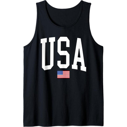 USA American Flag Women Men Kids Patriotic July 4th states Tank Top made in USA