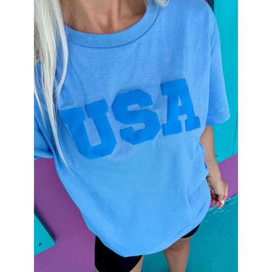 USA Baby Blue Tee - Project Save The Tees