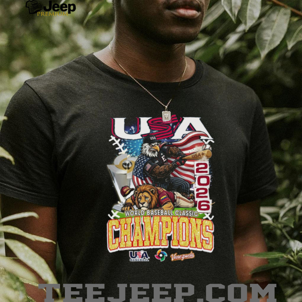 USA Baseball 2026 World Baseball Classic Champions Eagle vs Lion T Shirt