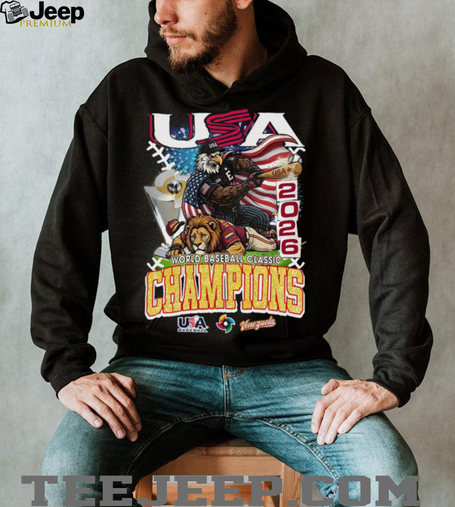 USA Baseball 2026 World Baseball Classic Champions Eagle vs Lion T Shirt