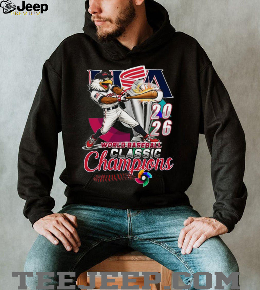 USA Eagle World Baseball Classic Champions 2026 Retro Graphics T Shirt