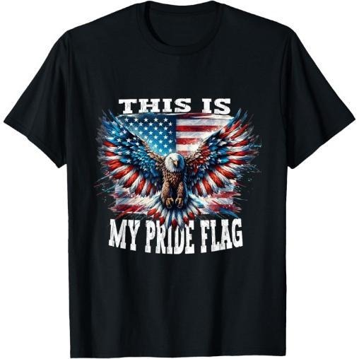 USA Patriotic Mens American Flag USA Eagle Flag 4th of July T-Shirt Made in USA