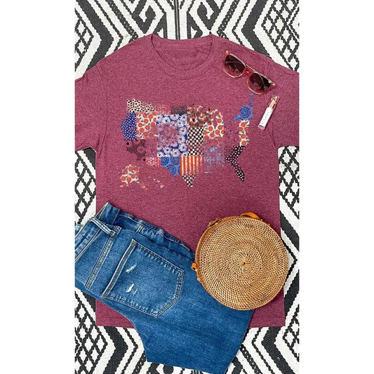 USA Patterns Americana Graphic T-Shirt