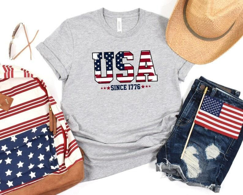 USA Since 1776 Shirt, American Shirts, 4th of July Gifts, Fourth of July Apparel, 4th of July Outfits, USA Shirts, 4th of July Family Shirts