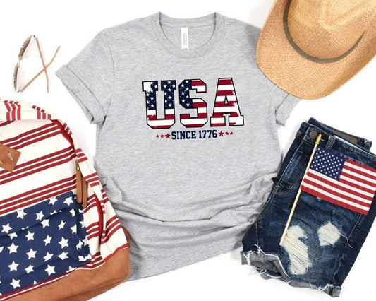 USA Since 1776 Shirt, American Shirts, 4th of July Gifts, Fourth of July Apparel, 4th of July Outfits, USA Shirts, 4th of July Family Shirts